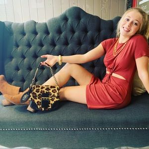 Nicole Miller calf hair purse